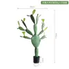 Ornamento Decorativo de Cacto Simulada Cactus de Interior Planta Verde Tropical do Deserto Paisagismo Vitrine Floreira Exibição