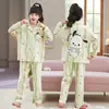 Pijama para Niños y Adolescentes 2026 Primavera y Otoño Delgado Manga Larga Cárdigan Dibujos Animados Adolescente Ropa para el Hogar Se Puede Usar Afuera Conjunto
