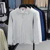 Direto da fábrica, nova camisa polo masculina de manga comprida para o outono com colarinho virado, camiseta respirável de manga comprida casual para negócios para homens