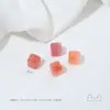 Ágata Vermelha do Sul Natural Cubo de Açúcar Pequeno Contas Soltas Acessórios Pulseira Colar DIY Feito à Mão Acessórios para Joias de Orelha com Contas de Cristal