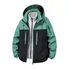 Chaqueta tres en uno estilo montaña para otoño e invierno, clásica con capucha, cortavientos, impermeable, resistente a los arañazos, chaqueta duradera para deportes al aire libre