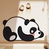 Tapete de piso de panda de dibujos animados lindo con forma especial para baño, baño, barro de diatomeas, muy absorbente, antideslizante, tapete para puerta de inodoro