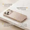 Adecuado para funda de iPhone 18 de Apple, Funda protectora mate antica anti-caídas para iPhone 18 Pro, Protección de lente de cobertura completa con purpurina, Estilo ins
