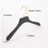 Perchas Negras de Lujo Hechas a Medida Transfronterizas para Hoteles y Tiendas de Ropa, Perchas de Marca de Gama Alta y Perchas para Pantalones, Al por Mayor en Stock