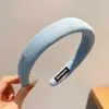 Faixa de Cabelo Azul Infantil de Cano Alto Novo Estilo 2025 Faixa de Cabelo para Meninas para Lavar o Rosto, Acessório de Cabelo Estiloso de Alta Qualidade