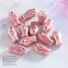 Pulsera Linda de Cuentas de Cerámica Galvanizada con Forma de Pez Agujero Recto Doble Cara Material para Manualidades Cuentas Sueltas de Pez Pequeño Accesorios para Cadena de Teléfono Móvil Cuentas de Porcelana
