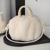 Bolso Cruzado de Peluche Bolso Calabaza Nuevo Artículo Portátil Bolso de Imitación de Pelo de Moda Bolso de Hombro Único Todo Fósforo Lindo Bolso Plegable de Nube Bolso