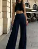 Pantalones de pierna ancha, sencillos, de alta gama y sin esfuerzo chic para ir al trabajo.. Diseñados para figuras petite, estos pantalones casuales de estilo americano, adelgazantes, de corte holgado y pierna recta ofrecen un look relajado y elegante