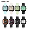 Reloj de Cuarzo Sanda Simple de Moda Luminoso Impermeable Reloj para Estudiante Solo Hora Reloj de Examen