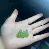 Colgante de Buda de Aceite de Caballo Tipo Hielo Calcedonia Verde, Colgante de Collar de Jade Verde Montaña Lejana, Suministro para Transmisión en Vivo