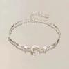 Pulsera Tejida de Lana Oso Sándalo Dopamina Hecha a Mano para Mujer Corazón de Chica Dulce Diseño Lindo Infantil Joyería de Moda