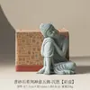 Piedra Arenisca Verde de Fábrica Cinco Budas Meditación Escritorio Zen Pequeños Adornos Nueva Mascota de Té China Juego de Té Micro Paisaje Decoración Tallada en Piedra