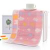 Toalha Infantil de Algodão Puro Seis Camadas Toalha Pequena de Gaze para Bebês e Crianças Pequenas Toalha com Borda Toalha de Mão Jacquard Cartoon Seis Camadas