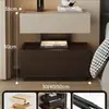 Nuevo modelo 2026: Mesita de noche minimalista italiana, de lujo ligero y alta gama con diseño flotante y caja fuerte incorporada