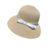 Sombrero de Paja con Lazo Estilo Hepburn para Mujer, Protección Solar de Verano, Moderno y Versátil, Sombrero de Paja Estilo Vacaciones para Adelgazar el Rostro