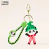 Chaveiro Original Panda de Passeio de Primavera Boneca Fofa de Desenho Animado Chaveiro de Casal Pingente para Mochila de Estudante Presente