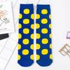 Calcetines para Niños, Rectos, Sin Talón, Lunares Grandes, Versátiles de Media Pantorrilla para Niños Grandes y Pequeños, Calcetines de Algodón Brillantes a Juego con Colores de Caramelo