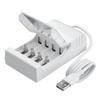 Cargador de 8 ranuras, fuente de alimentación USB, n.° 5, n.° 7, cargador de batería recargable Ni-MH, cargador de batería AA/AAA al por mayor
