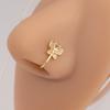 Piercing de Nariz Transfronteiriço Sem Perfuração Simples Dourado Prateado Clipe de Nariz em Forma de U Borboleta Amor Floco de Neve Diamante Clipe de Cartilagem de Nariz