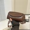 2025 Casual Nova Cor Sólida Retrô Bolsa Feminina Outono e Inverno Tendência Superfície Macia Alça Larga de Ombro Ombro Único Transversal Bolsa Almofada para o Dia a Dia