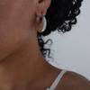 Acero de Titanio Chapado en Oro Real Bisutería Dorada de 18k Pendientes Geométricos en Forma de U para Mujer Pendiente de Oreja de Moda Europea y Americana de Nicho Pendientes de Lujo Ligero que No se Desvanecen