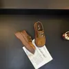 Sapatos Birkenstock totalmente fechados de sola grossa para mulheres 2026 outono novo estilo mocassins que aumentam a altura para pessoas baixas estilo retrô versátil casual sapatos de dia a dia