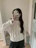 Suéter Pulôver Grosso Estilo Coreano Huang Zheng de Manga Longa com Tranças para Mulheres Inverno Versátil Macio Tricô 541160