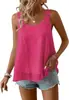 Moda Feminina Europeia e Americana 2026: Camisola de Renda Estilo Boho de Verão Sem Mangas com Gola Redonda, Estilo Casual