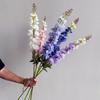 Flor artificial delphinium golondrina grande pez dorado paisajismo de bodas flor de jardín exterior para el hogar flor falsa venta al por mayor
