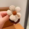 Nueva diadema color marrón leche para niñas, liga para el pelo, cuerda para el pelo de flor, no daña el pelo, goma elástica, linda caricatura, banda para el pelo de intestino delgado