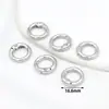 Cor Dourada Real 18K Preserva Cor Banhado a Ouro Redondo Fecho de Mola Argola de Conexão de Ponta de Chaveiro Acessórios para Joias DIY B64