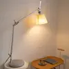 Lámpara de mesa de diseño Artemide Tolomeo de brazo basculante retráctil para sala de estar, estudio, mesita de noche, lámpara de lectura de mesa