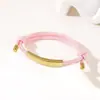 Al por mayor al contado transfronterizo Pulsera de doble cordón multicolor Acero inoxidable Color de impresión y grabado Ajustable Atrás Pulsera de doble cordón