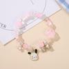 Linda Pulsera de Cuentas de Esmalte de Colores de Dibujos Animados Regalo para Niños Estudiantes Pulsera de Lazo Pulsera Mejor Amiga de Niña Dulce