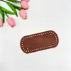 Couro sintético DIY bolsa artesanal fundo bolsa de crochê HyunA fundo de bolsa fundo tecido de couro acessórios fundo de bolsa oval