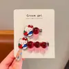 2 Pinzas Dulces de Gato Kt Manzana Pato Picos Laterales para Niñas Pasadores Lindos Pasadores para la Frente Accesorios para el Cabello Coreanos Ins
