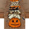 Nuevo camino de mesa Halloween Amazon TEMU, camino de mesa estilo americano, mantel largo de lino, específicamente para mesas de té
