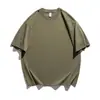 Danpaoni Tendencia de Moda de Verano Camiseta de Hombro Caído Marca de Moda Estampado de Letras Camiseta de Cuello Redondo Manga Corta para Hombre
