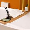 Estante de Bambú para Bañera de Comercio Exterior Exportado, Estante Pequeño Blanco Simple para Almacenamiento en Bañera, Bandeja de Lujo Ligero Estilo Ins, No Requiere Taladro