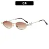Gafas de Sol Ovaladas de Moda Clásicas Incrustadas con Pedrería para Mujer Lentes de Estilo Nuevo Tendencia Versátiles para Rostro Desnudo Estilo Callejero Protección Solar Gafas de Sol para Rostro Desnudo