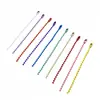 Fábrica 10cm caramelo metal gelatina tarjeta etiqueta cadena llavero DIY juguete colgante cadena de cuentas