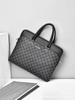 Bolso de mano para hombre horizontal de negocios de alta gama maletín para hombre de doble capa de gran capacidad bolsa para computadora regalo fábrica al por mayor
