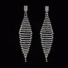 Pendientes de Lujo Europeos y Americanos Transfronterizos Nuevos Personalizados Exagerados para Mujer con Rayas y Diamantes, Pendientes Grandes Full Diamond E129
