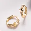 Pendientes y Clips de Oreja Exquisitos de Estrella de Venta Caliente Transfronterizos para Mujer, Aros y Clips de Oreja Personalizados de Estrella de Cinco Puntas de Nicho, Accesorios de Oreja de Moda para Mujer
