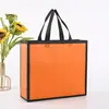 Bolsa de compras não tecida colorida, bolsa de presente publicitária, bolsa de mão tridimensional de alta frequência ultrassônica em estoque, logotipo impresso