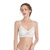 Bralette antigolpes para mujer 2022, sujetador de encaje francés dulce, push-up, sin aros, ropa interior fina, tirantes finos para los hombros