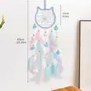 Atrapasueños de Plumas Estilo Fresco Transfronterizo Decoración Colgante Carrillón de Viento Colgante Tejido de Plumas Hecho a Mano Decoración Linda para Habitación Infantil