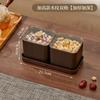Plato de Frutas de Lujo Ligero con Imitación de Grano de Madera Seleccionado Cuidadosamente para Uso Doméstico, Bombonera Retro de Alto Valor, Caja para Nueces Dividida de Gran Capacidad a Prueba de Humedad