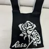 Bolso de Mano Grueso de Alto Peso Estilo Ins, Bolso Tote de Moda, Bolso Cubo Sencillo, Bolso Tejido para el Día de la Diosa