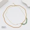 Jiexing Novo Colar de Pérolas Barroco Corrente Cubana Coração em forma de Coração Multi-camada Clavicle Chain Internet Celebridade High-end Design Sense Light Luxo
